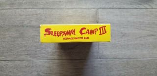 Sleepaway Camp III: Teenage Wasteland VHS 1989 OOP Rare Horror 3 3