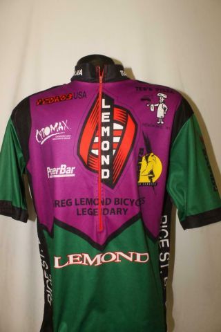 Rare Factory Team Greg Lemond Mens Xl Cycling Bike Jersey Bicycle Vintage