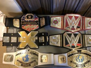 6 Wwe Wrestling Mattel Kids Championship Title Belts Without Packaging Rare