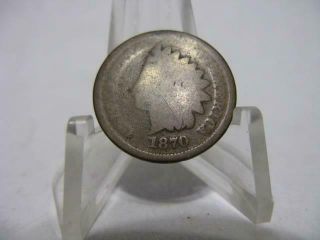 Very Rare Better Date 1870 Indian Penny Very Rare Coin Nfm191