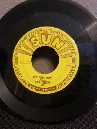 Carl Perkins Blue Suede Shoes Rare Rockabilly Sun Records 234 - 45