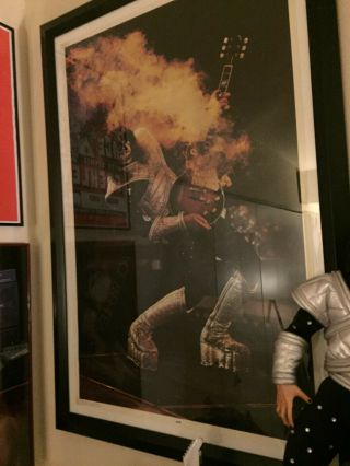 Kiss 1977 Alive Ii Poster Ace Frehley Smokin Les Paul Rare