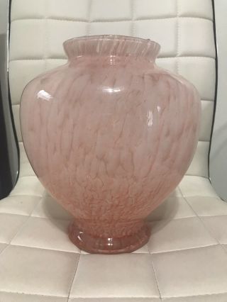 Light Purple Lava Cluthra Bulbous Vase 10.  5 " Rare And Piece