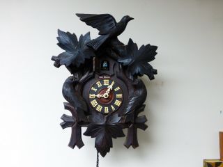 Rare Antique Seth Thomas Cuckoo Clock 1 Day - In