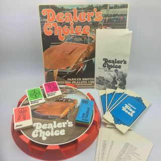 1972 Dealers Choice Parker Brothers Car Board Game Complete - Vintage Rare