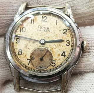 Rone Rare Old 1940 " S Mechanical Wrist Watch Swiss Made