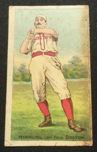 Rare 1887 N284 Joe Hornung (boston) Buchner Gold Coin Tobacco Baseball Card