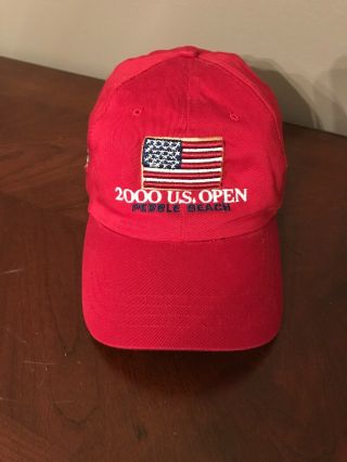 Vtg 2000 100th Us Open Pebble Beach Golf Cap Hat Rare American Flag Ahead Brand