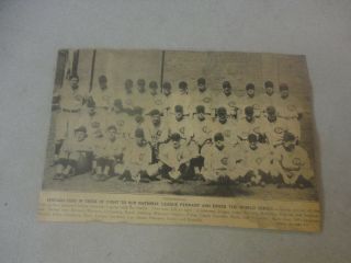 Very Rare 1935 Complete Chicago Cubs Players Team Newspaper Photograph