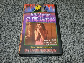 Rare Horror Vhs Vengeance Of The Zombies Sunrise Tapes Leon Klimovsky