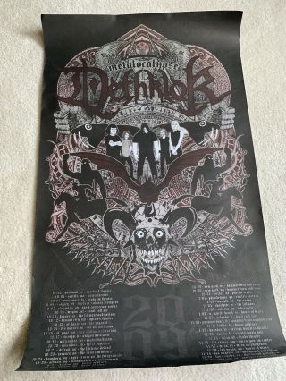 Dethklok Metalocalypse 2009 Tour Poster Mastodon Rare Vintage 30x18in
