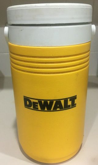 Rare Coleman Dewalt Yellow 1/2 Gallon Water Jug