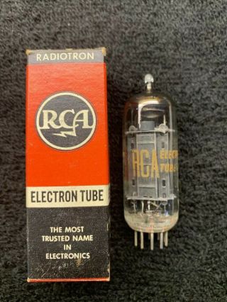 1 Nos Nib Rca 12bh7a Rare Black Plate Audio Tube Usa 1950 