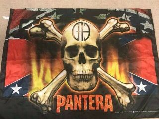 Rare Pantera Band Fabric Poster Flag 2000 Winterland Skull Wall Banner Tapestry