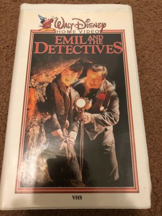 Disney - Emil And The Detectives Vhs (white Clam Shell) Rare