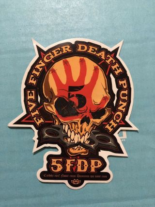 Five Finger Death Punch Rare Promo Family Values Tour Korn The Firm Sticker