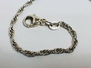 James Avery Rare & Retired Loop Dangle Sterling Silver Necklace 17.  5” Long, 5