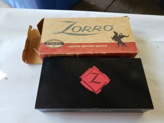 Rare Vintage Fossil Watch 6022/10,  000 Zorro With Hat