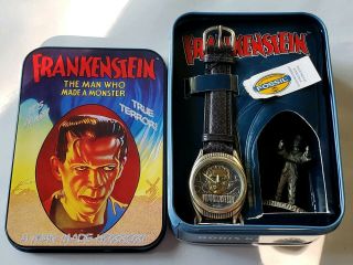 Rare Vintage Fossil Watch 489/15,  000 Frankenstein With Figure