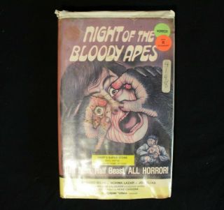 Night Of The Bloody Apes Rare Horror Vhs