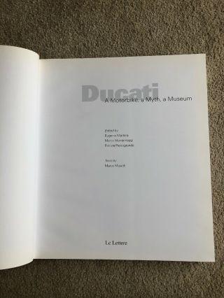 DUCATI BOOK A Motorbike A Myth A Museum RARE BOOK FROM ITALY.  ENGLISH 3