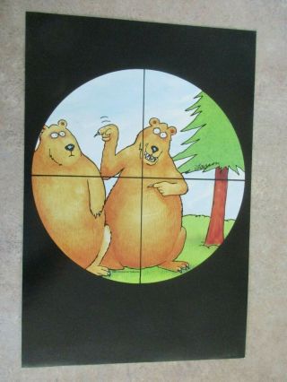 The Far Side 1991 Rare Poster " Bears In Hunter 