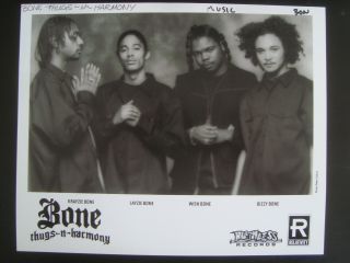 Bone Thugs N Harmony Rare Orig 8 X 10 B & W Promo Press Photo Gangsta Rap A