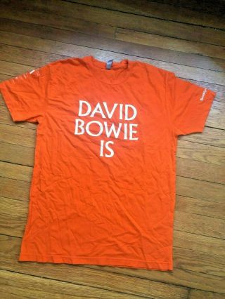 Rare " David Bowie Is " Staff T - Shirt From Brooklyn Museum