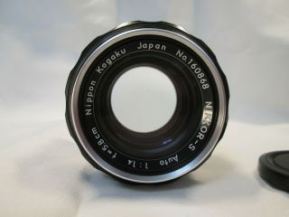 Rare Exellent,  Nikon Nikkor S Auto 58mm f1.  4 Ｎon Ai Lens FROM JAPAN - 10 4
