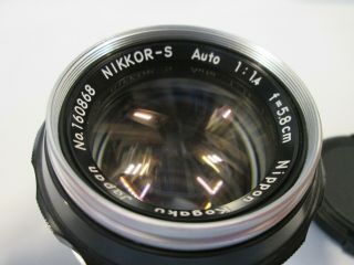 Rare Exellent,  Nikon Nikkor S Auto 58mm f1.  4 Ｎon Ai Lens FROM JAPAN - 10 6