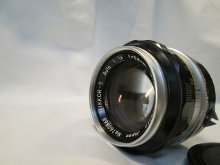 Rare Exellent,  Nikon Nikkor S Auto 58mm f1.  4 Ｎon Ai Lens FROM JAPAN - 10 7