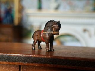 Antique Vienna Bronze Austria RARE MICRO Miniature Horse figure 1:12 2