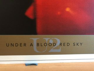 RARE U2 Lithograph Under a Blood Red Sky Hand Numbered 2
