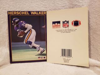 Very Rare Herschel Walker 1989 Starline Greeting Card,  Minnesota Vikings,