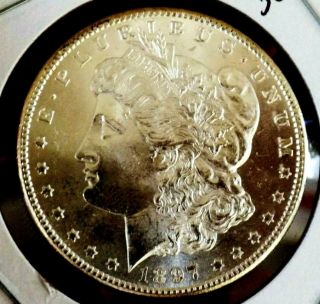 Morgan Silver Dollar 1897 S Ch Gem Bu Ms,  Blazing Satin White Spl Rare