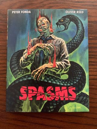 Spasms Blu - Ray Limited 1/1000 Code Red Peter Fonda W/rare Slipcover.