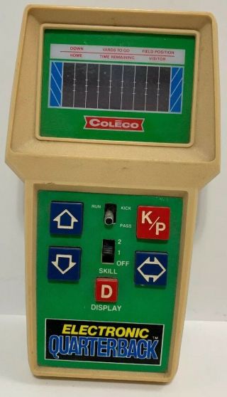 Vintage 1978 Coleco Electronic Quarterback Handheld Video Game Toy Rare
