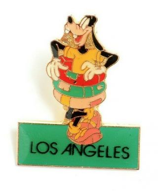 Rare Htf Walt Disney A Goofy Movie Roadtrip Vacation Los Angeles Pin Brooch