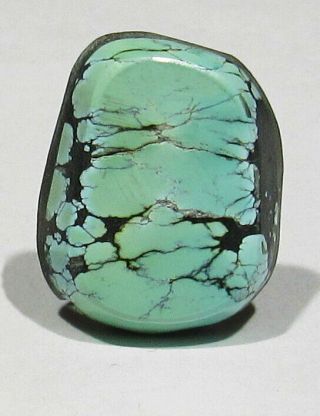 Old Stash 12 Carats Rare Natural Spiderweb Leadville Turquoise Cab 19mm X 16mm