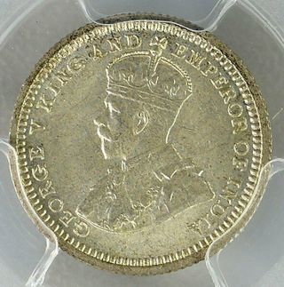 George V Hong Kong 5 Cents 1933 Rare date PCGS MS64 Silver 2