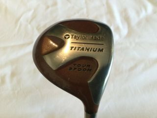 Rare Taylormade Golf Titanium Tour Spoon Fairway Wood Right Graphite Bubble
