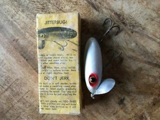 Vintage Fred Arbogast Jitterbug w/ Box rare color and hardware 2