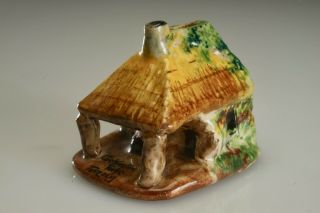 Rare Cockington Forge Torquay Pottery Figural Cottage Coin Bank