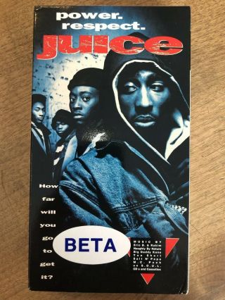 Rare Juice Betamax Movie Tupac Shakur 1992 Collectors Vintage