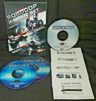 Robocop 3 - Movie Set 1 2 3 Complete Film Series (dvd,  Digital) Action Rare Oop