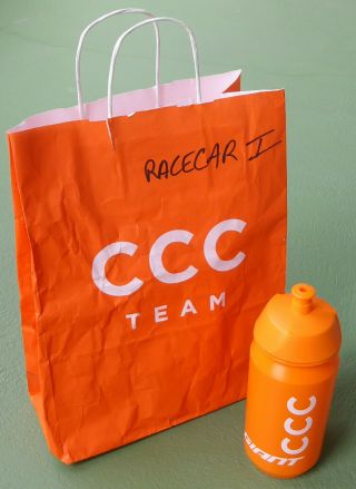 Rare 2019 Team Ccc Giant Lunch Bag Water Bottle Set Tour De France Bidon Musette