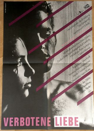 Defa 1990 - Julia Brendler - Verbotene Liebe Rare East German Art Poster
