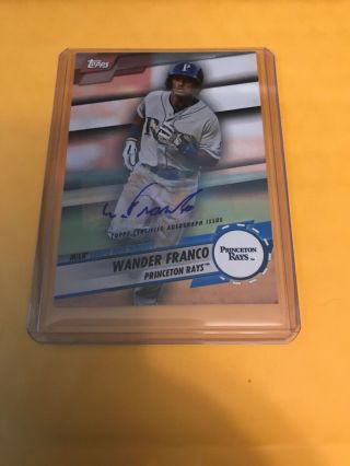 WANDER FRANCO AUTO /25 Rare SP - ' d 10 Out of 25 - 2019 Topps Pro Debut - Rays 2