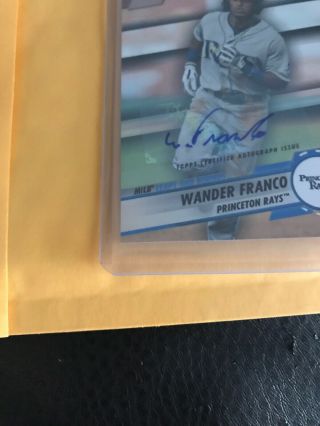 WANDER FRANCO AUTO /25 Rare SP - ' d 10 Out of 25 - 2019 Topps Pro Debut - Rays 3