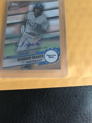 WANDER FRANCO AUTO /25 Rare SP - ' d 10 Out of 25 - 2019 Topps Pro Debut - Rays 4